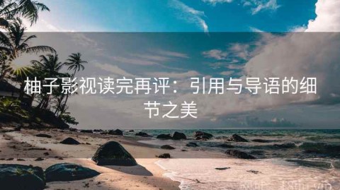 柚子影视读完再评：引用与导语的细节之美