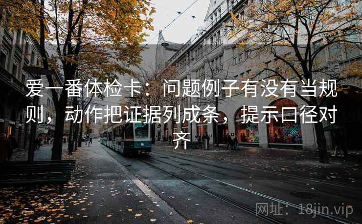 爱一番体检卡:问题例子有没有当规则,动作把证据列成条,提示口径对齐 爱一番体检卡:问题例子有没有当规则,动作把证据列成条,提示口径对齐
