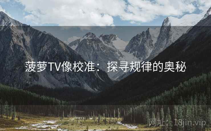 菠萝TV像校准：探寻规律的奥秘